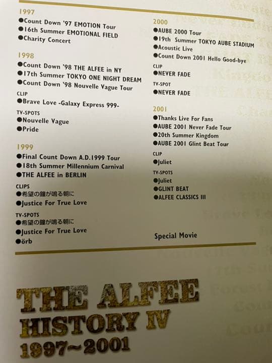 THE ALFEE/THE ALFEE HISTORY Ⅳ
