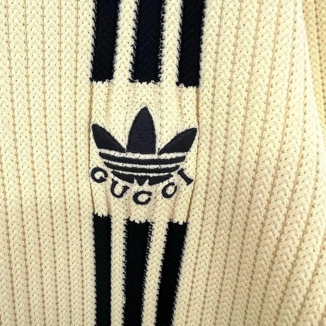 GUCCI グッチ adidas アディダス　イエロー カーディガン　Lサイズ