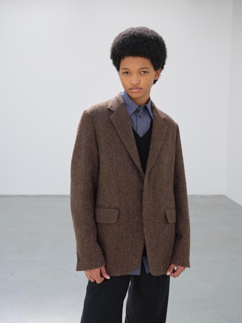 ジャケット・アウター AURALEE SHETLAND WOOL TWEED OVER JACKET