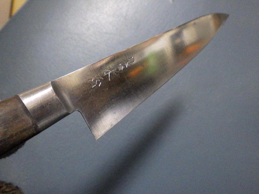 Y*K様 現代の名工・梅治作★ペティナイフ包丁黒檀柄★日本橋木屋★