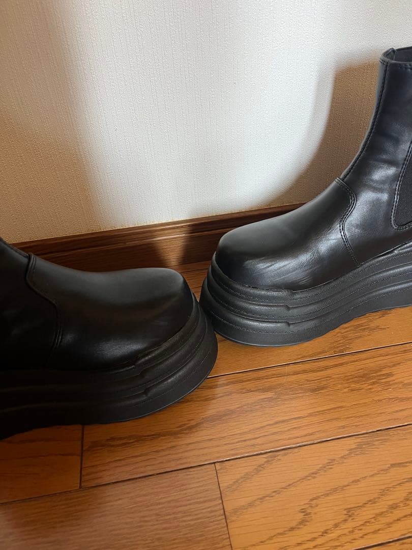 YOSUKE ヨースケ 厚底サイドゴアショートブーツ 24.5cm