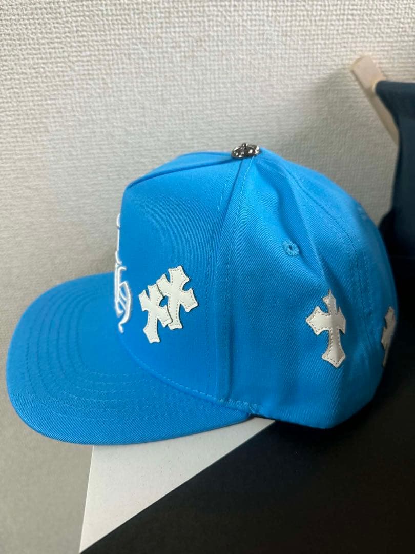 CH スカイブルー色刺繍キャップ