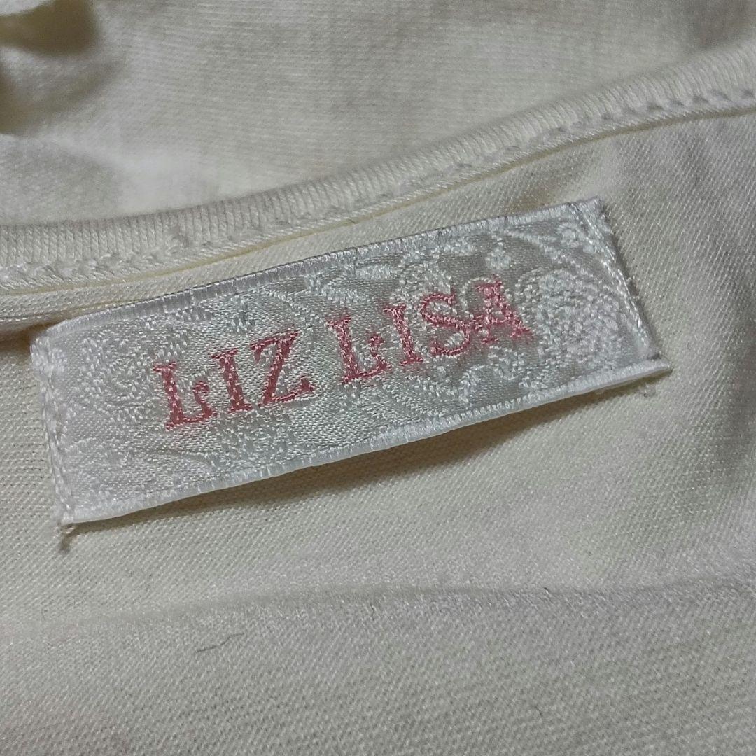 LIZ LISA レース襟 カットソーブラウス パフスリーブリボン 姫ギャル