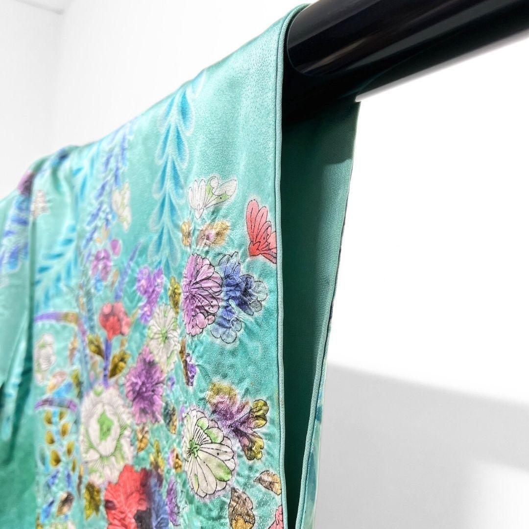 振袖　辻ヶ花　作家もの　絞り　藤の花　観世水　夢幻辻ヶ花　着物　015b p