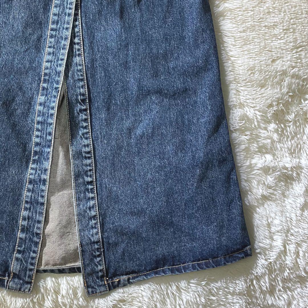 新品 ZARA デニム ロングコート トレンチコート マキシ ベルト ハイネック