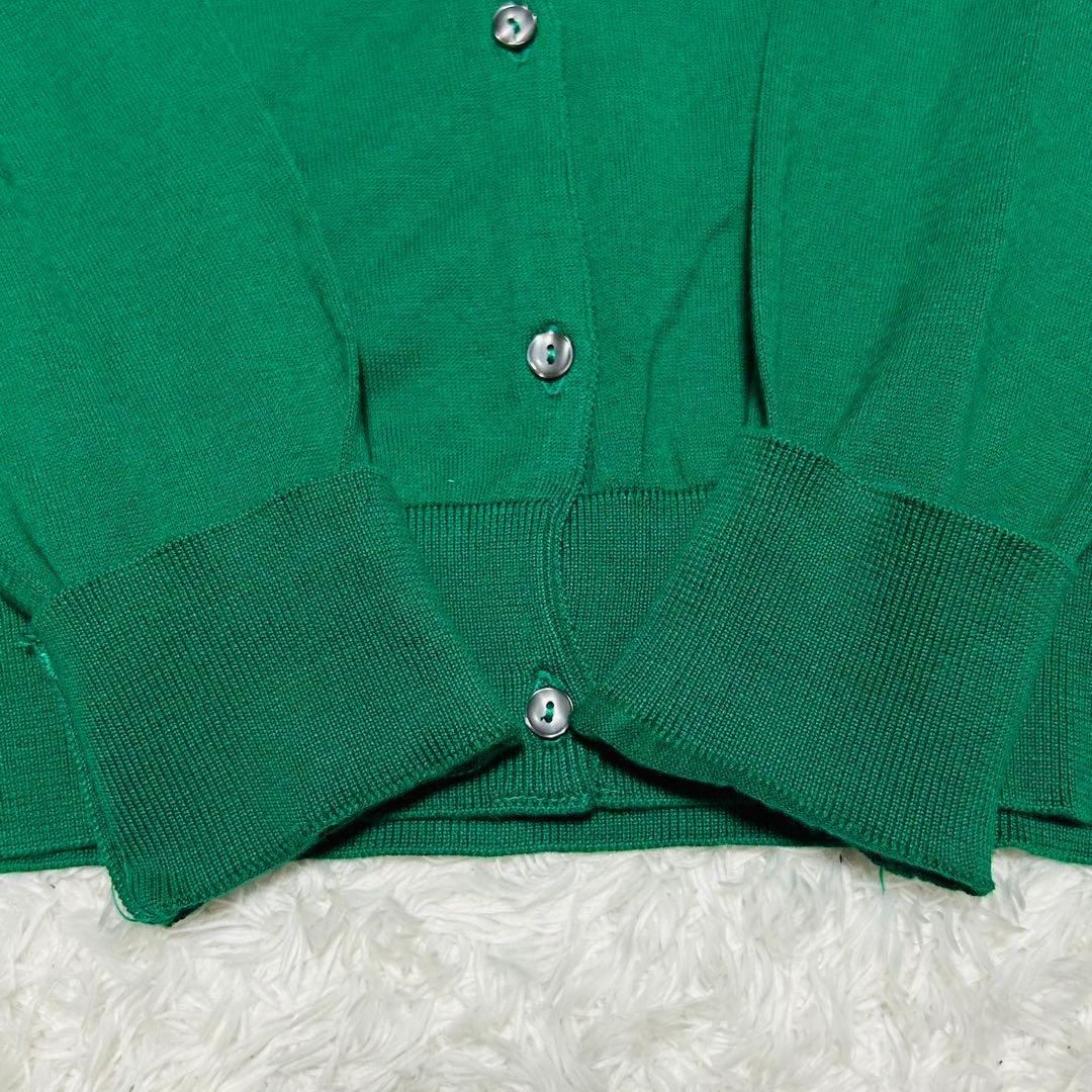 タグ付 未使用級JOHN SMEDLEY クルーネックカーディガン S