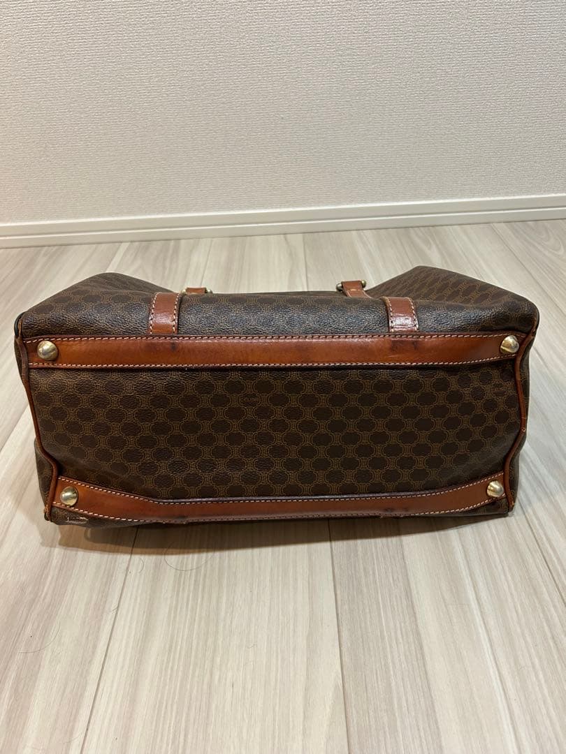 CELINE ブラウン レザーミニボストンバッグ