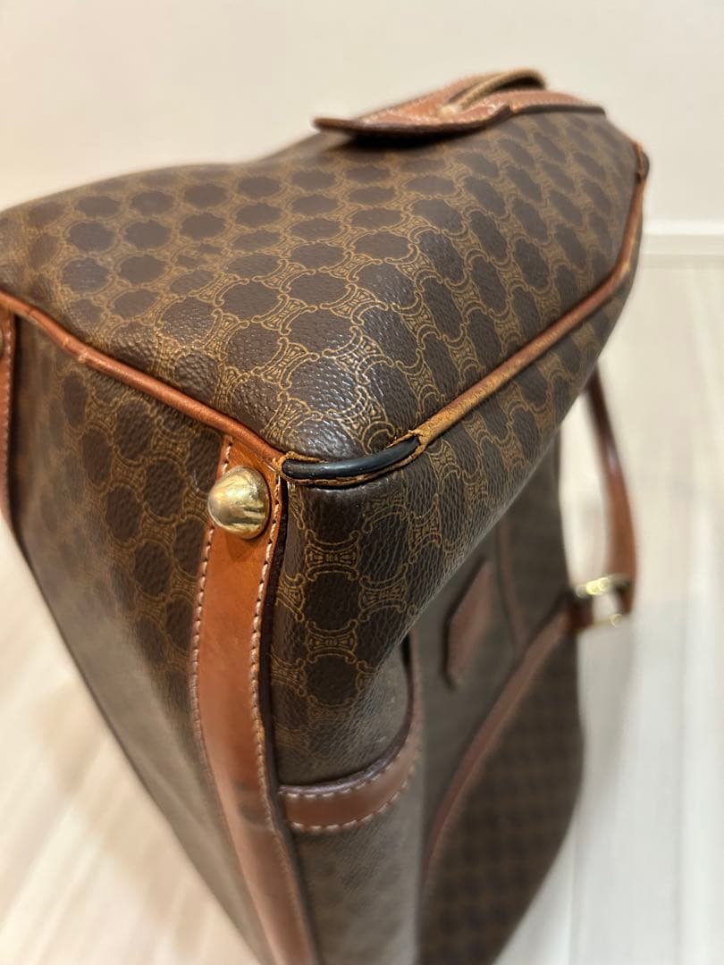 CELINE ブラウン レザーミニボストンバッグ