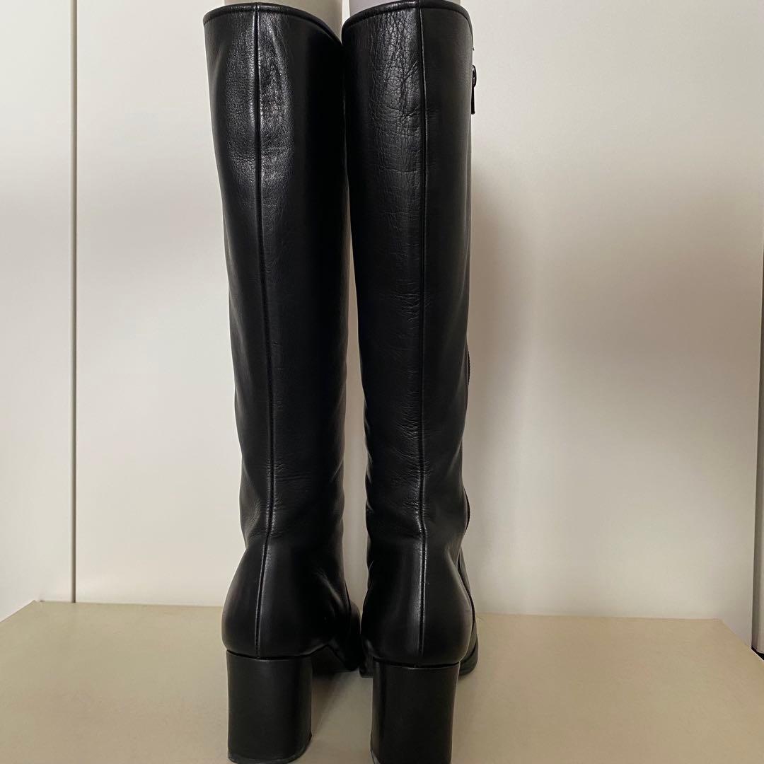marie ブラック ロングブーツ 23.5cm