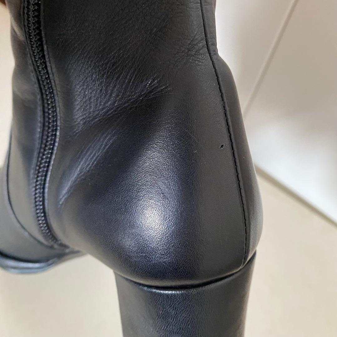 marie ブラック ロングブーツ 23.5cm