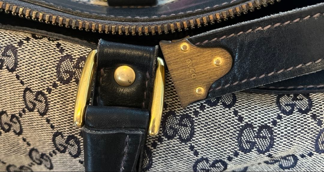 限定値下げGucci GGパターン ボストンバッグ グッチ レザー 黒