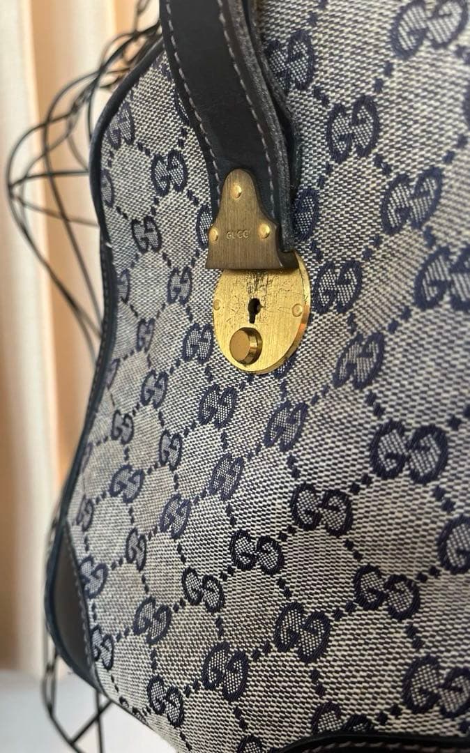 限定値下げGucci GGパターン ボストンバッグ グッチ レザー 黒