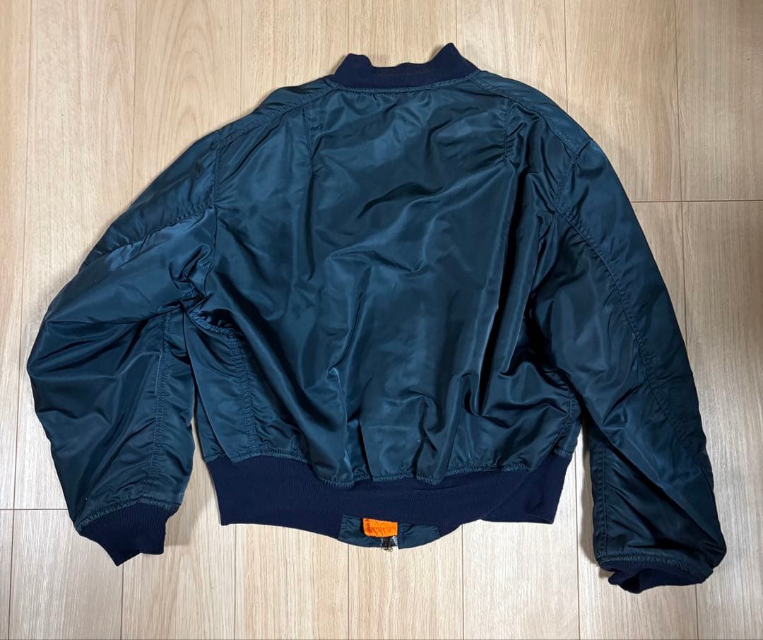 90s alpha MA-1 XL ネイビー　made in USA製　美品