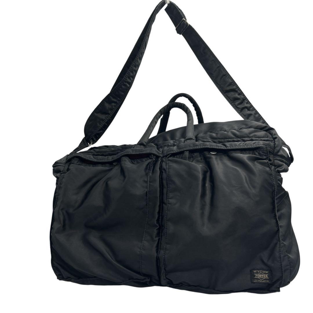 PORTER タンカー ダッフルバッグ 大容量 黒 ショルダー付　ボストンバッグ