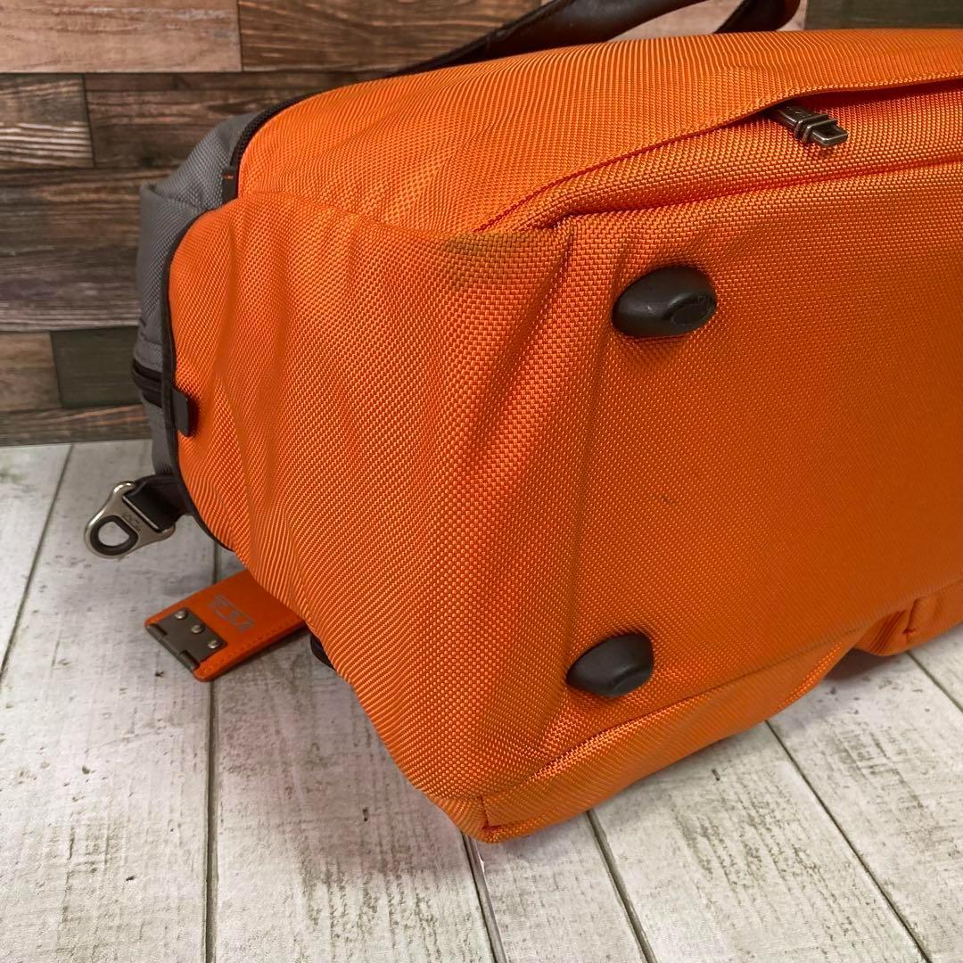 トゥミ　TUMI　ボストンバッグ　オレンジ　ネームタグ　ビジネス　2way