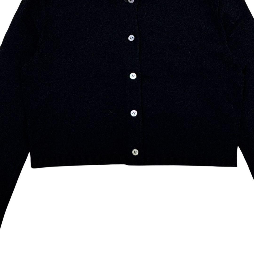 極美品✨FOXEY NEW YORK カーディガン 黒 短丈 ショート丈 38