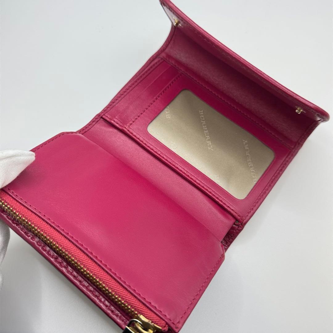 Burberry バーバリー チェック柄 三つ折り財布