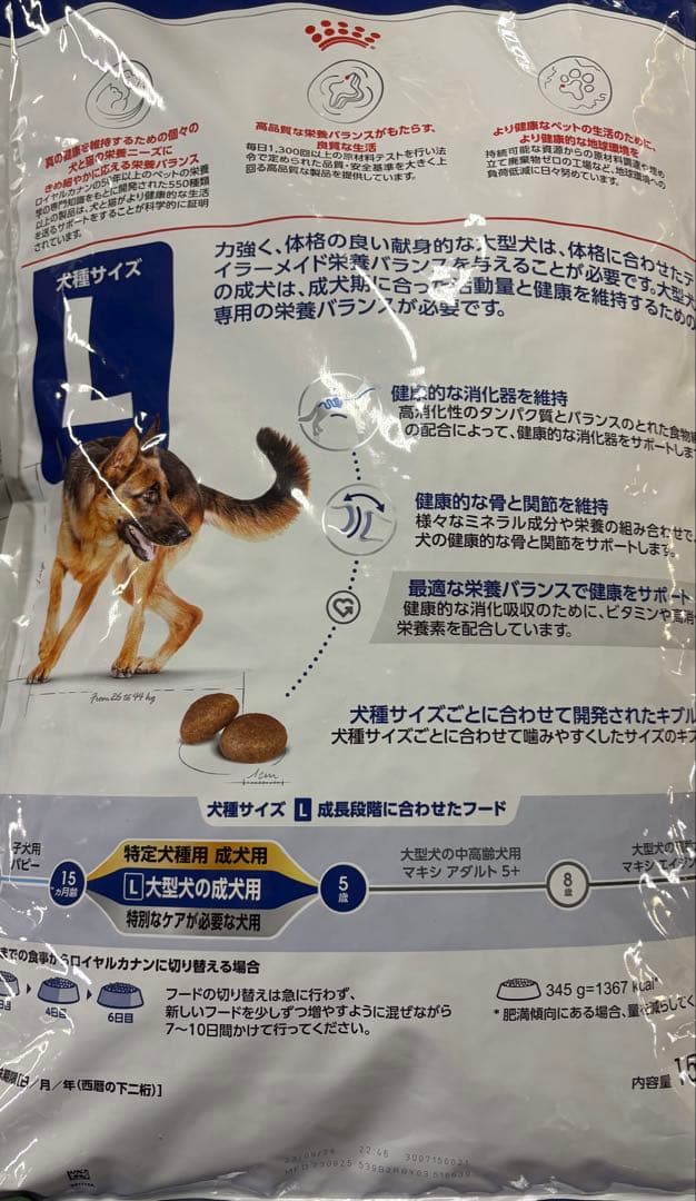  CANIN 大型犬用 マキシアダルト15キロ