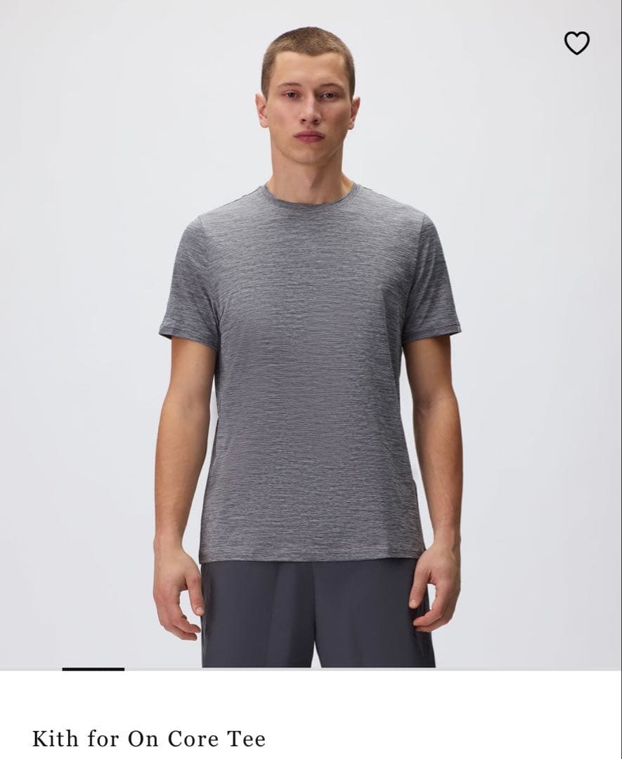【新品/XL】Kith for On Core Tee Heather Gray