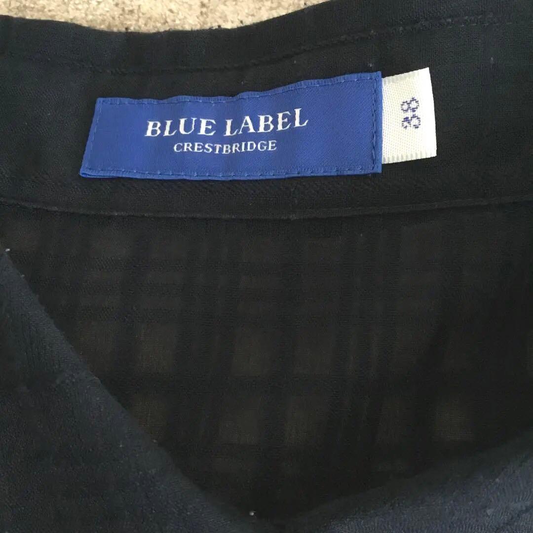 BLUE LABEL ブルーレーベルクレストブリッジ　半袖ワンピース　ネイビー