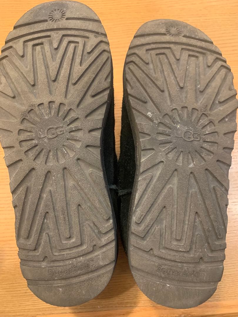 【used美品】uggショートブーツ黒25男女兼用
