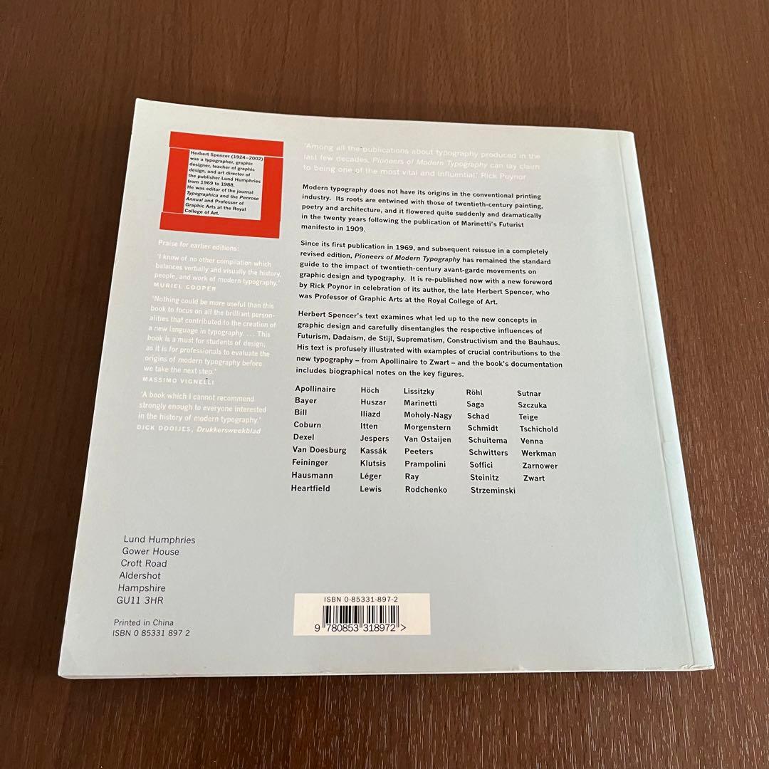 洋書 PIONEERS OF MODERN TYPOGRAPHY