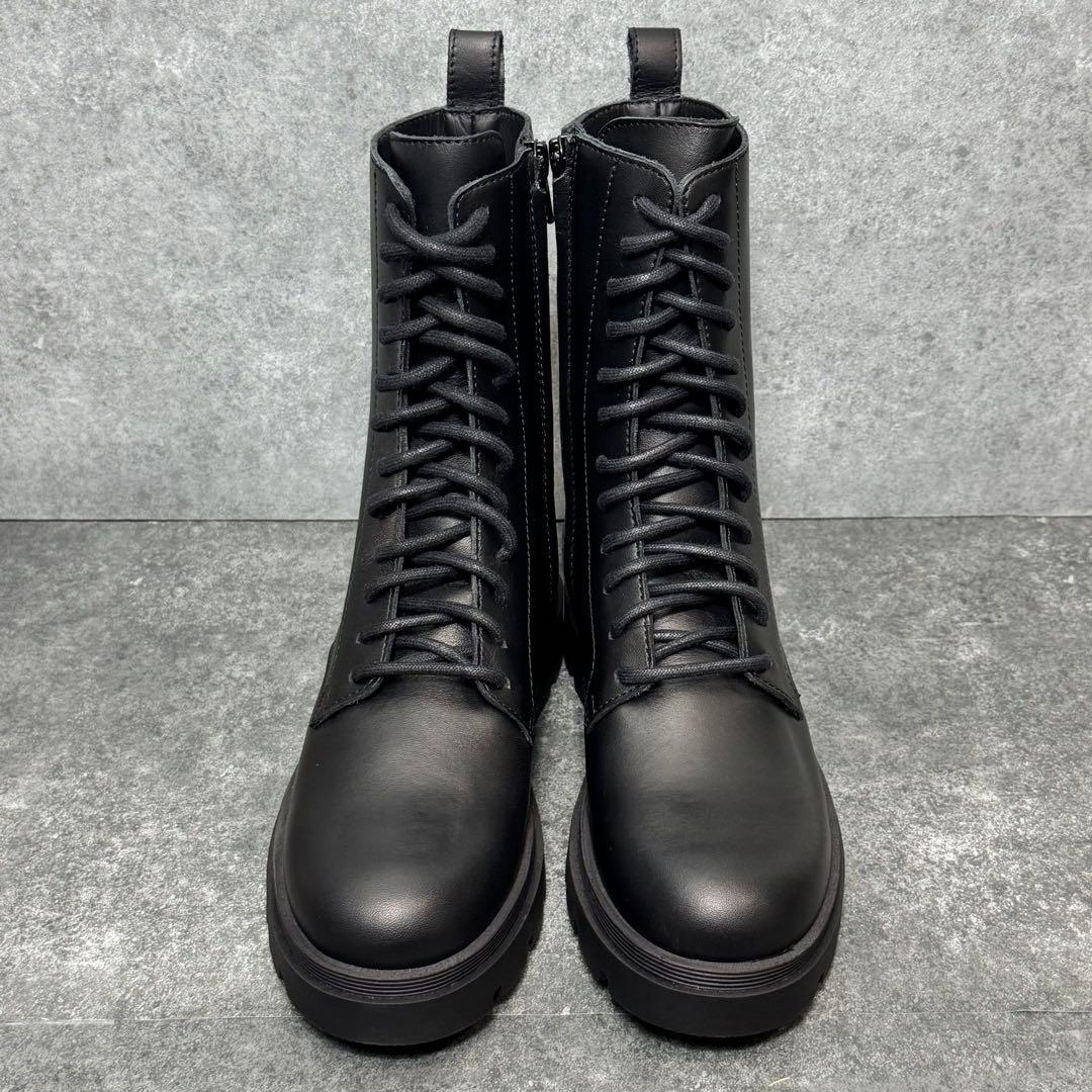 【人気完売】FABIO RUSCONI レースアップブーツ サイドジップ 24