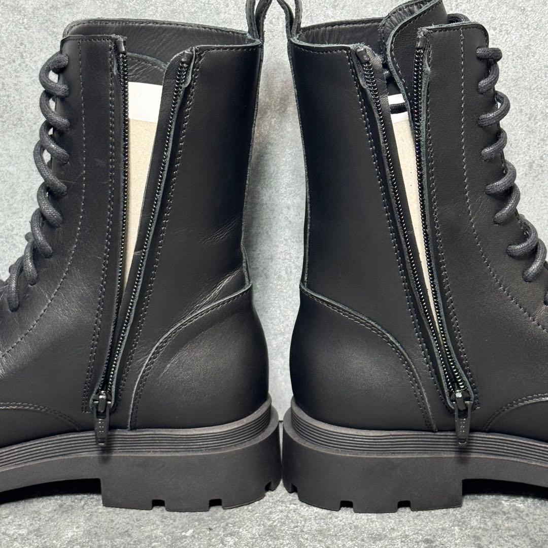 【人気完売】FABIO RUSCONI レースアップブーツ サイドジップ 24