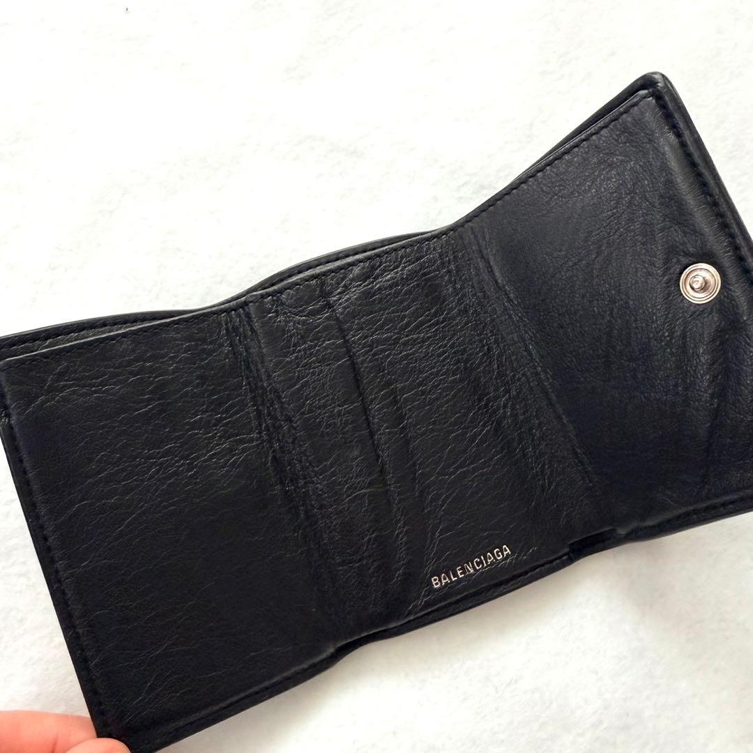 BALENCIAGA バレンシアガ 財布　ペーパー ミニ ウォレット ブラック