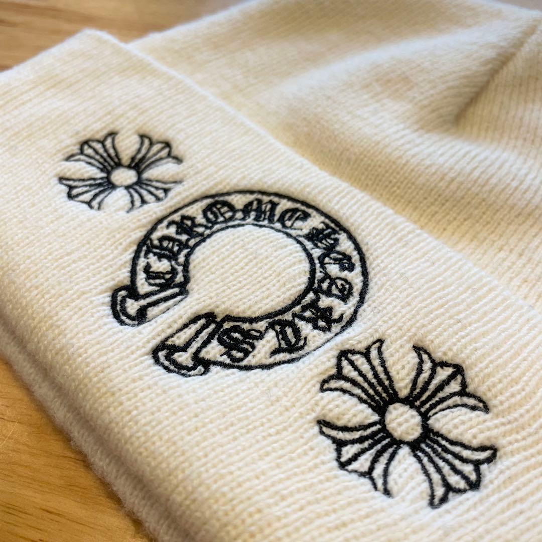 Chrome Hearts クロムハーツ ニット帽 ビーニー ホワイト