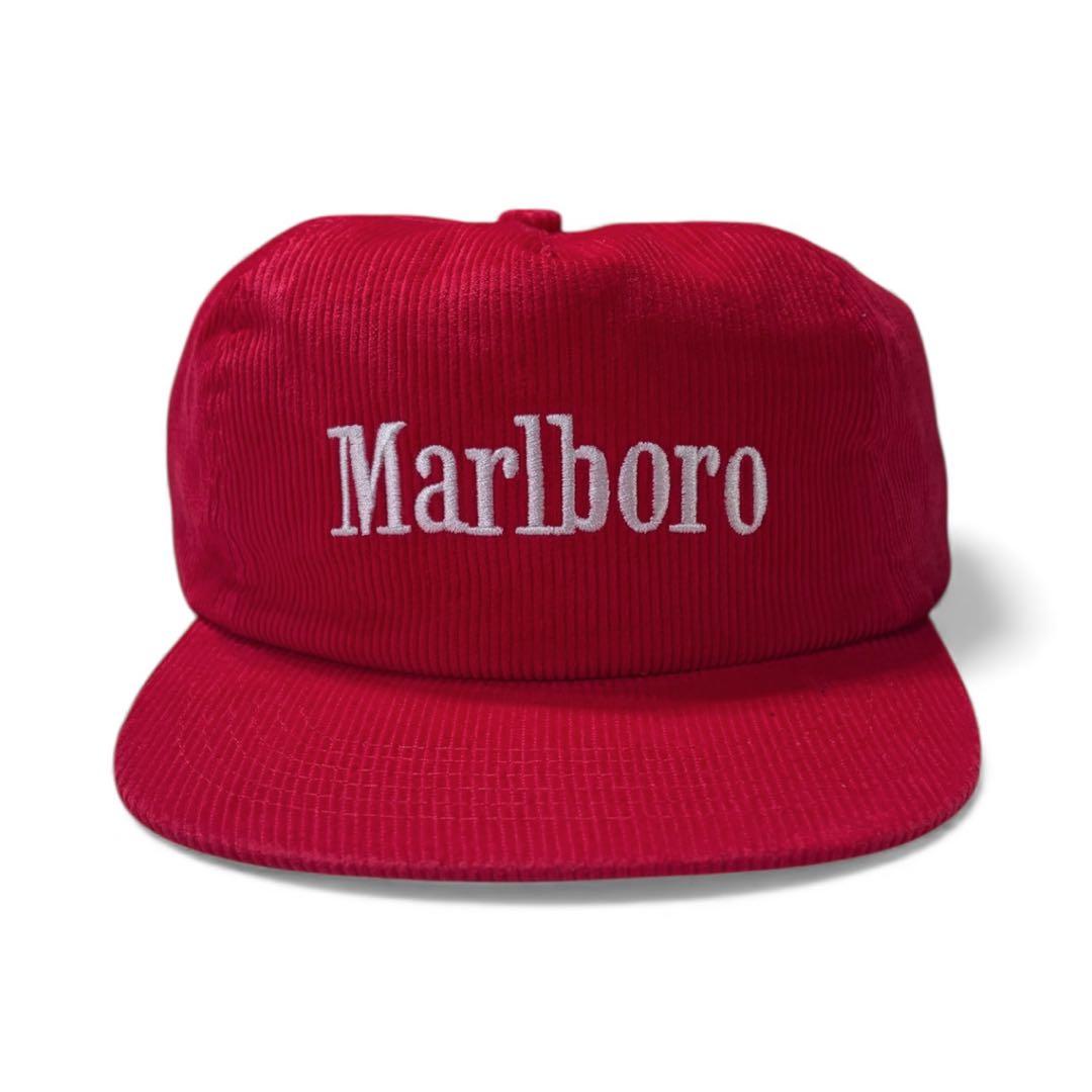 Marlboro マルボロ コーデュロイ キャップ Red CAPハトメ