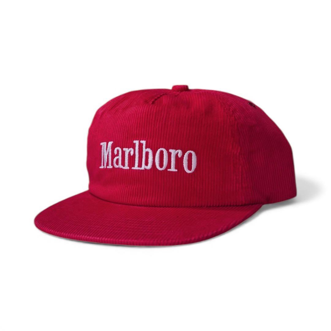 Marlboro マルボロ コーデュロイ キャップ Red CAPハトメ