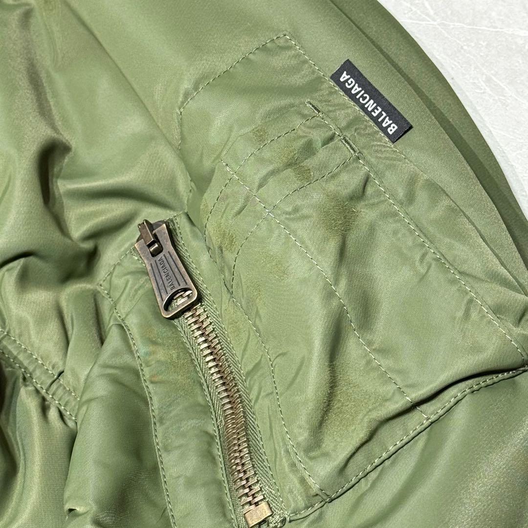 【BALENCIAGA】OFF SHOULDER BOMBER XS