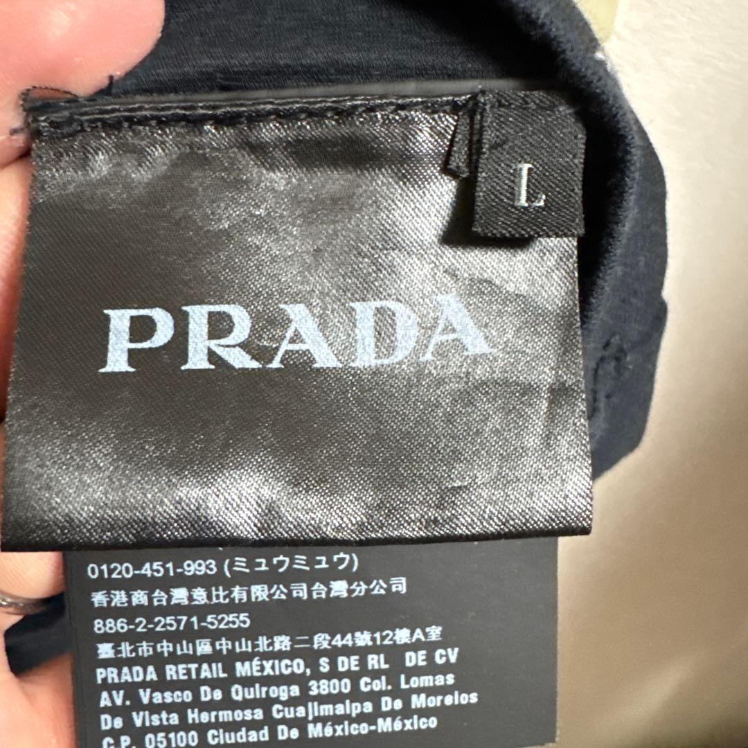 PRADA ブラック Tシャツ L