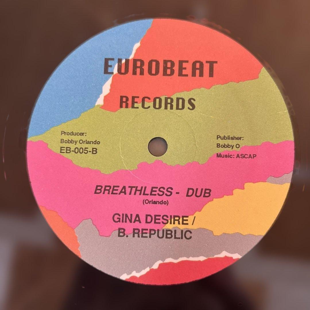 EUROBEAT レコード BREATHLESS GINA DESIRE