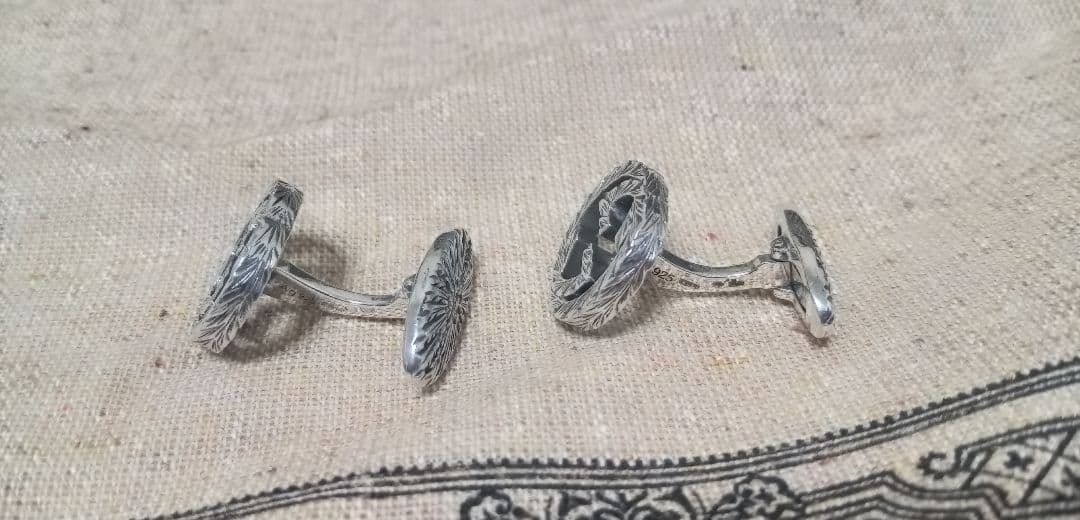 最終値下　GUCCI レア　カフス　シルバー　インターロッキング　カフリンクス