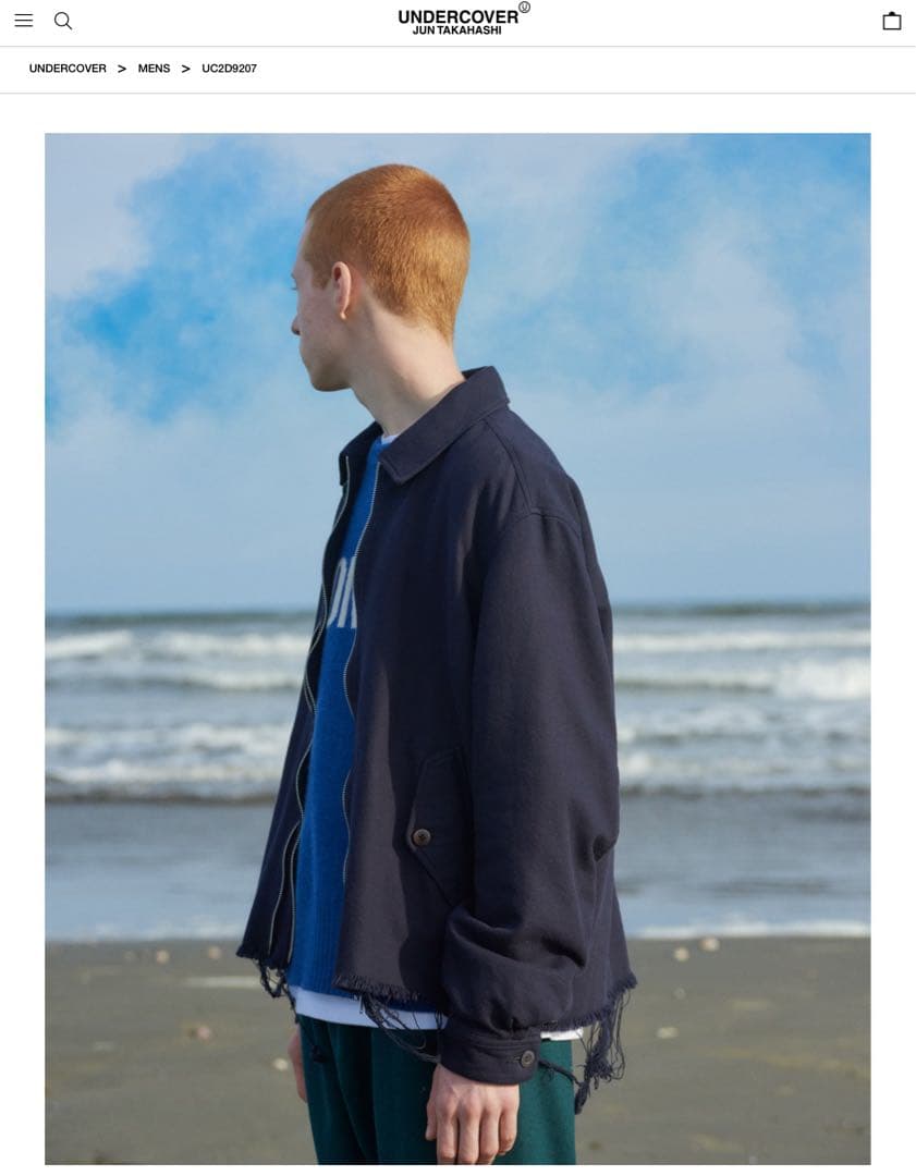 UNDERCOVER 25SS Coカルゼ裾タチキリブルゾン 黒