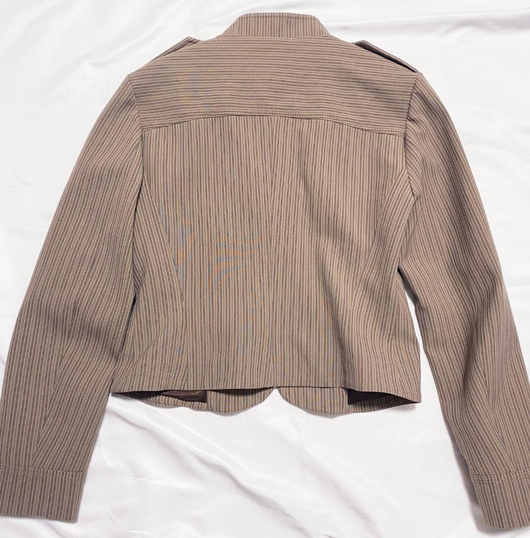 【ZARA】 ストライプ柄フィットブレザー M ナポレオン ジャケット