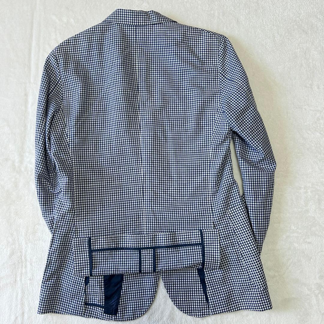 ヒ*ん様 美品 ブラックレーベルクレストブリッジ ギンガムチェック リネン ジャ