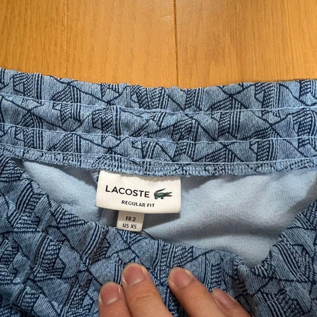 Lacoste モノグラム　ジャージ 青 トラックジャケット XS セットアップ