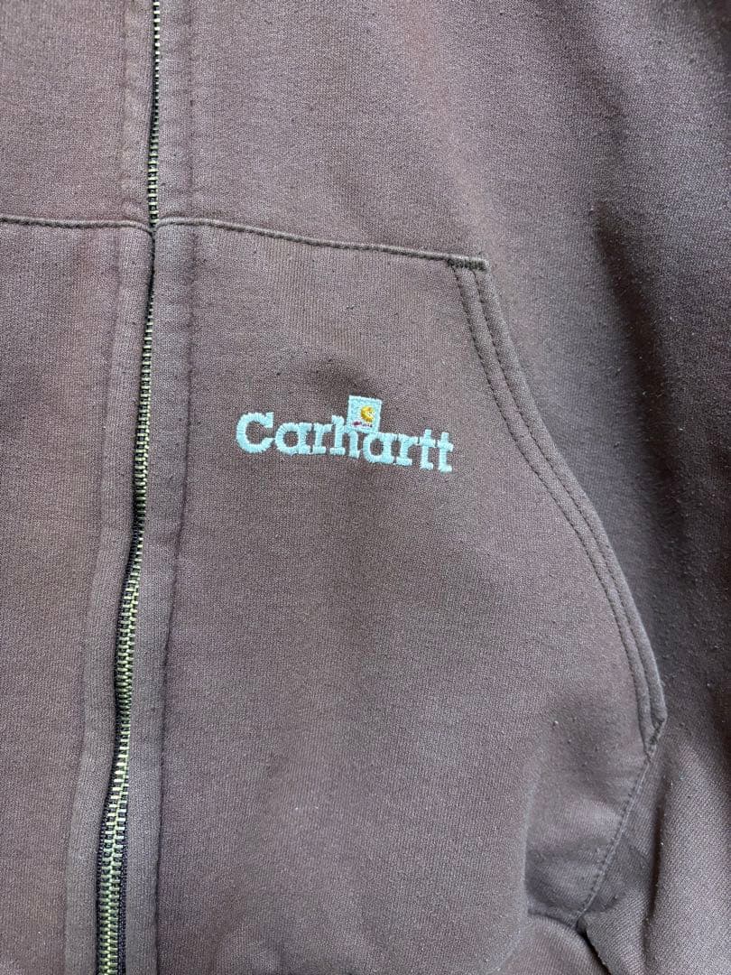 Carhartt ジップアップパーカー　ブラウン
