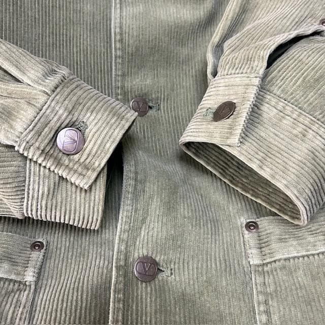 90s VALENTINO コーデュロイ カバーオールジャケット 50 L～XL