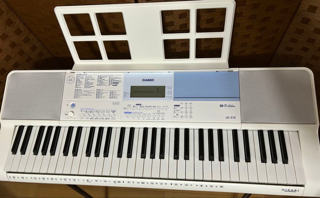 CASIO光ナビゲーションLK-515 キーボード、キーボードスタンド　セット