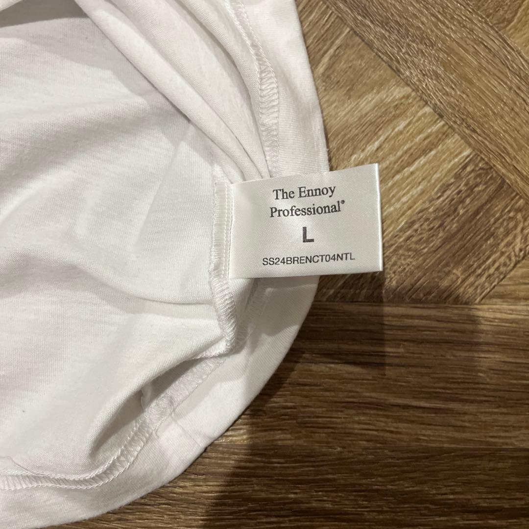 The Ennoy Professional ホワイト Tシャツ 赤ロゴTシャツ