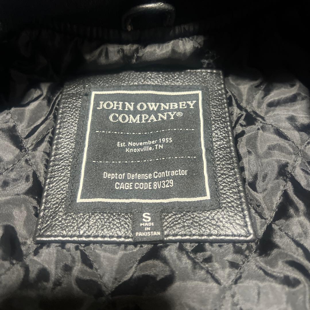 希少 JOHN OWNBEY レザーMA-1 本革 牛革 フライト S 美品