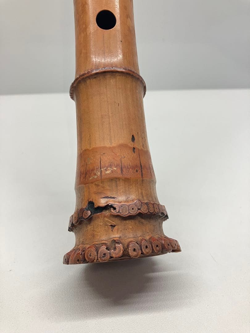 B0302）尺八 竹製 在銘 羊山　全長さは約54cm
