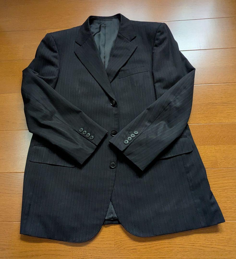 BURBERRY ダークグレー ストライプ スーツ3点セット