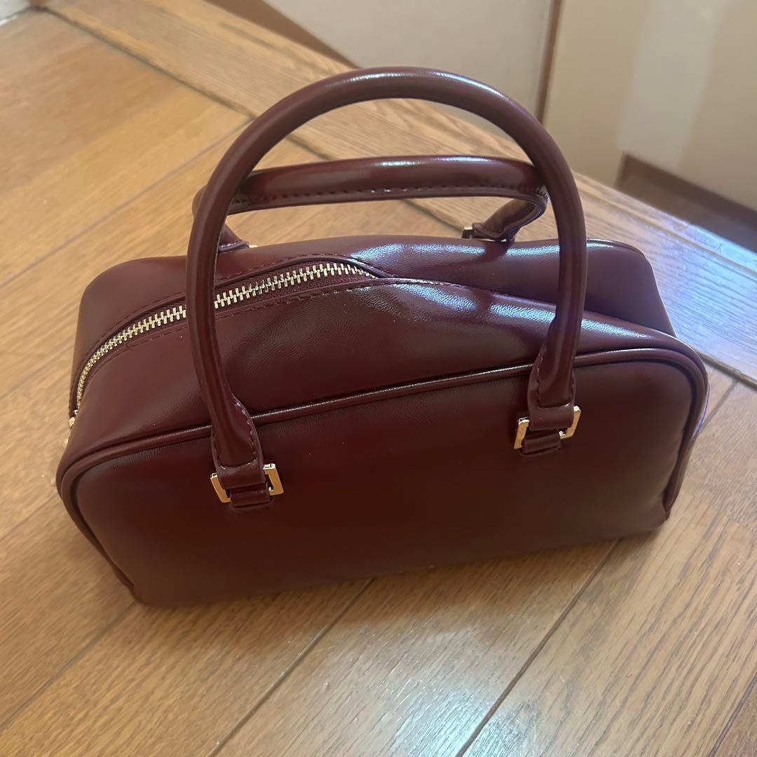 The toe Regent Boston Bag バーガンディー
