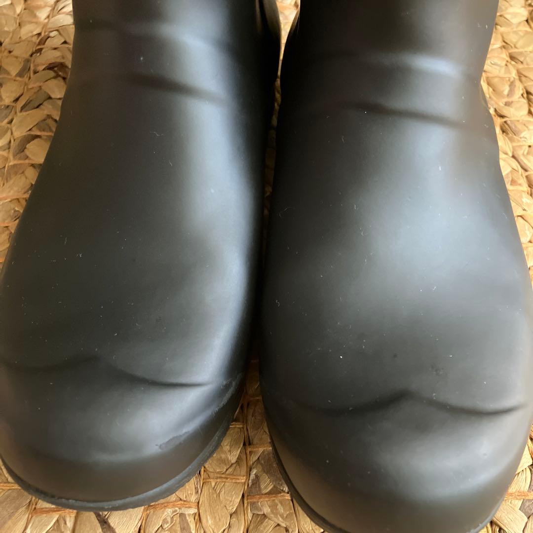 HUNTER レインブーツ　バックル付き　ブラック　サイズ37 （23.5㎝）