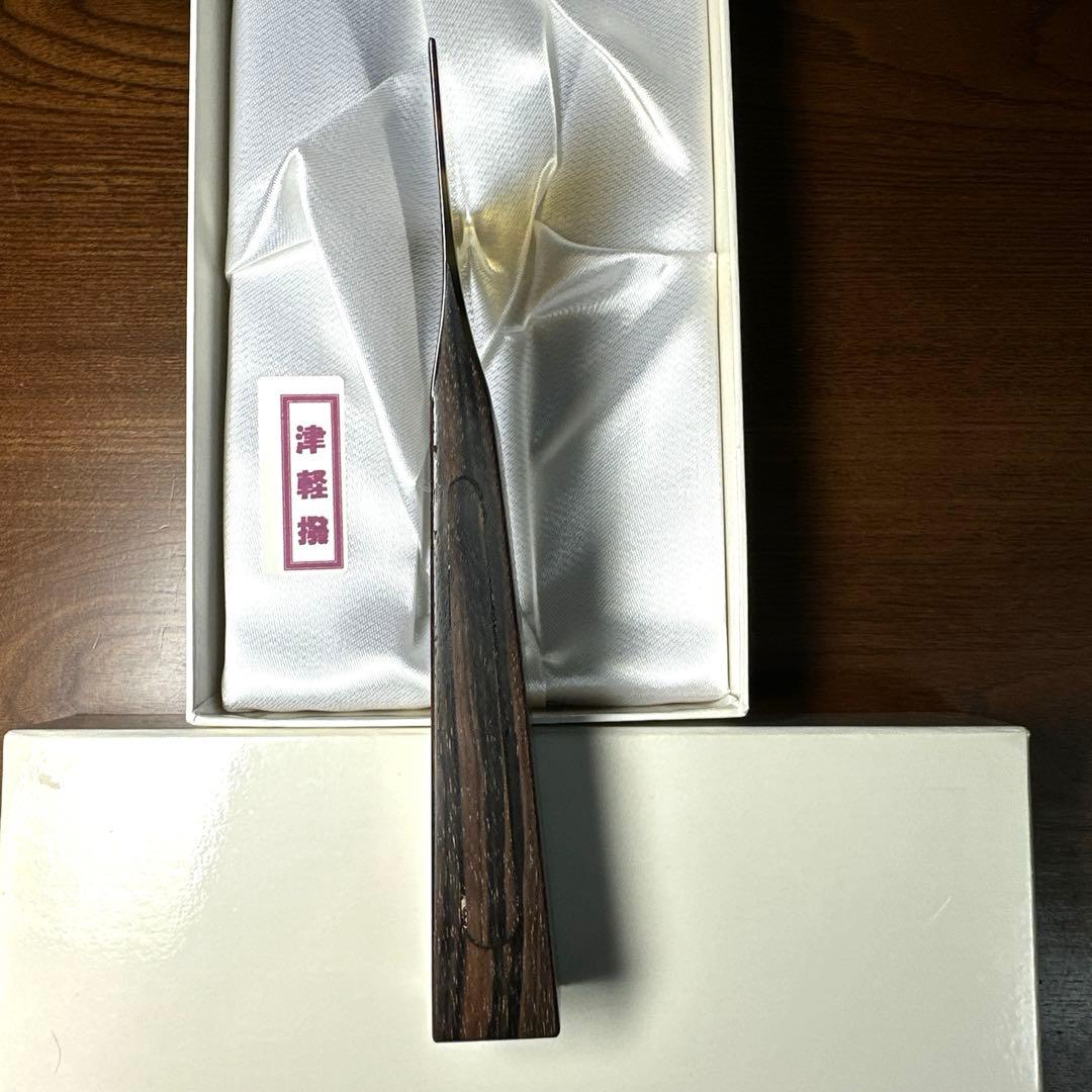 m*e様 津軽三味線用　中古鼈甲撥　手元黒檀 no.2